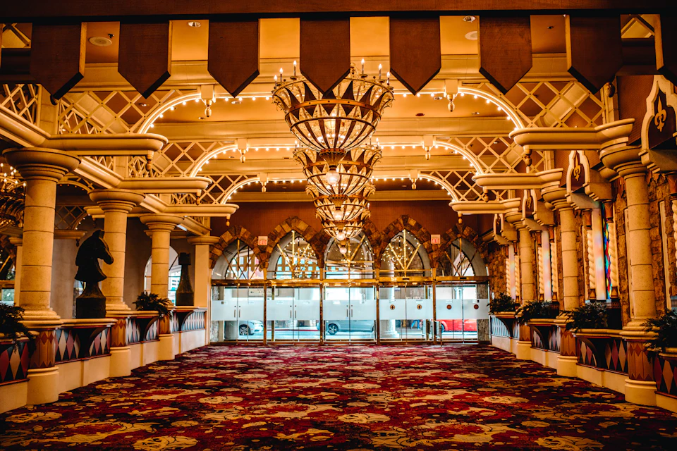Three clear glass chandeliers