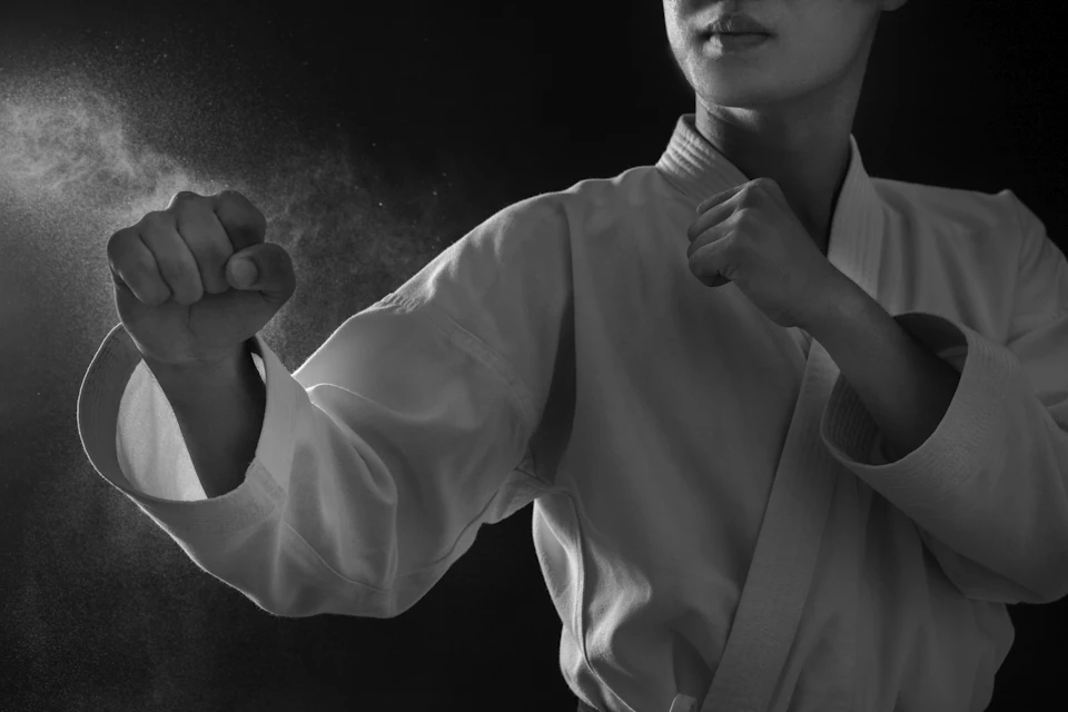 A man holding his hands together